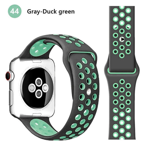 Silicone strap for Apple watch band 44 mm/40mm iWatch band 42mm/38mm Breathable Sport bracelet watchband For Apple watch 5 4 3 2