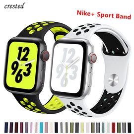 Silicone strap for Apple watch band 44 mm/40mm iWatch band 42mm/38mm Breathable Sport bracelet watchband For Apple watch 5 4 3 2