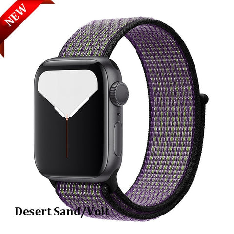 Sport Loop Strap For Apple Watch band 44 mm 40mm apple watch 4 5 3 2 iwatch band 42mm 38mm nylon correa bracelet Belt Watchband