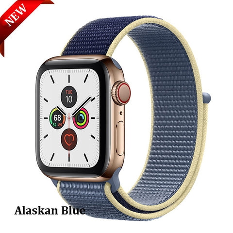 Sport Loop Strap For Apple Watch band 44 mm 40mm apple watch 4 5 3 2 iwatch band 42mm 38mm nylon correa bracelet Belt Watchband