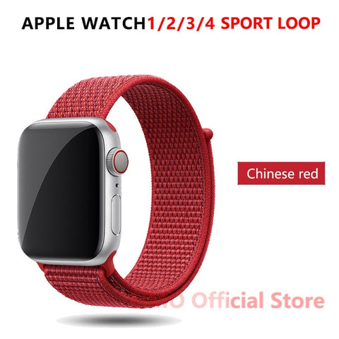 Sport Loop Strap For Apple Watch band 44 mm 40mm apple watch 4 5 3 2 iwatch band 42mm 38mm nylon correa bracelet Belt Watchband