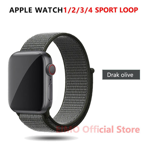 Sport Loop Strap For Apple Watch band 44 mm 40mm apple watch 4 5 3 2 iwatch band 42mm 38mm nylon correa bracelet Belt Watchband