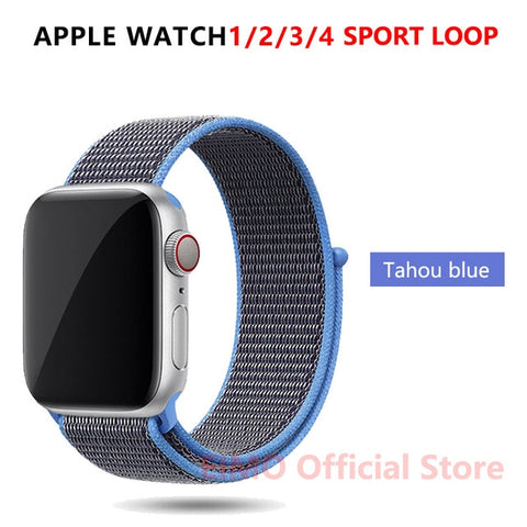 Sport Loop Strap For Apple Watch band 44 mm 40mm apple watch 4 5 3 2 iwatch band 42mm 38mm nylon correa bracelet Belt Watchband