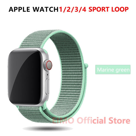 Sport Loop Strap For Apple Watch band 44 mm 40mm apple watch 4 5 3 2 iwatch band 42mm 38mm nylon correa bracelet Belt Watchband