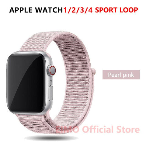 Sport Loop Strap For Apple Watch band 44 mm 40mm apple watch 4 5 3 2 iwatch band 42mm 38mm nylon correa bracelet Belt Watchband