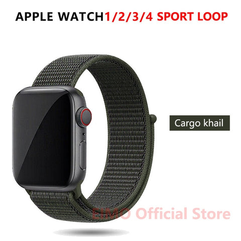 Sport Loop Strap For Apple Watch band 44 mm 40mm apple watch 4 5 3 2 iwatch band 42mm 38mm nylon correa bracelet Belt Watchband