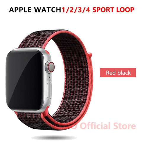 Sport Loop Strap For Apple Watch band 44 mm 40mm apple watch 4 5 3 2 iwatch band 42mm 38mm nylon correa bracelet Belt Watchband