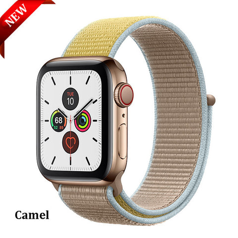 Sport Loop Strap For Apple Watch band 44 mm 40mm apple watch 4 5 3 2 iwatch band 42mm 38mm nylon correa bracelet Belt Watchband