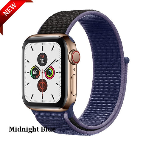 Sport Loop Strap For Apple Watch band 44 mm 40mm apple watch 4 5 3 2 iwatch band 42mm 38mm nylon correa bracelet Belt Watchband