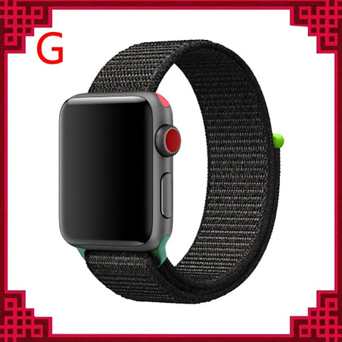 Sport Loop Strap For Apple Watch band 44 mm 40mm apple watch 4 5 3 2 iwatch band 42mm 38mm nylon correa bracelet Belt Watchband