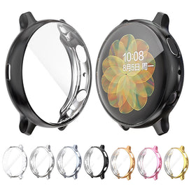 Protective case for Samsung galaxy watch active 2 44mm 40mm SM-R830 R820 R500 Silicone HD Full Screen Protection Cover Cases