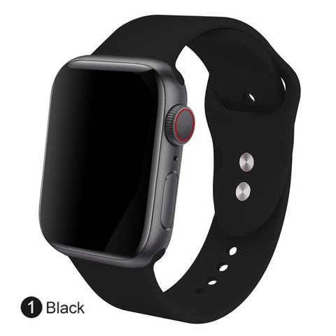 Soft Silicone Replacement Sport Band For 38mm Apple Watch Series1 2 3 4 5 42mm Wrist Bracelet Strap For iWatch Sports Edition