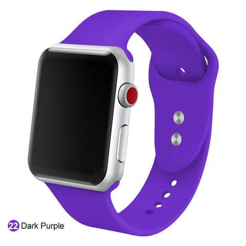 Soft Silicone Replacement Sport Band For 38mm Apple Watch Series1 2 3 4 5 42mm Wrist Bracelet Strap For iWatch Sports Edition