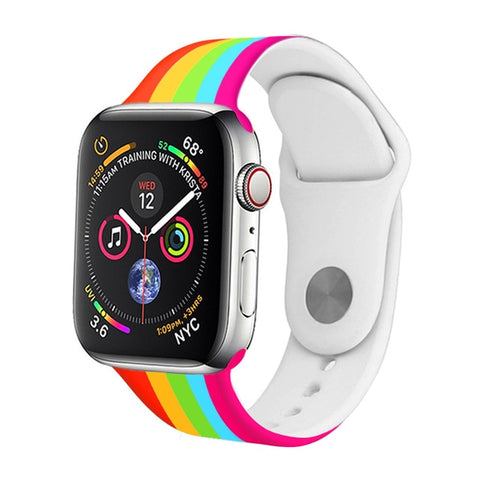 Soft Silicone Replacement Sport Band For 38mm Apple Watch Series1 2 3 4 5 42mm Wrist Bracelet Strap For iWatch Sports Edition