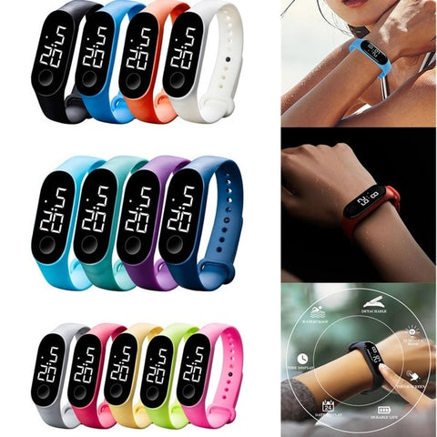 Fashion Women Men Sport Watch Waterproof LED Luminous  Electronic Sensor Watches Casual Bracelet Wrist Watch Thanksgiving Gift