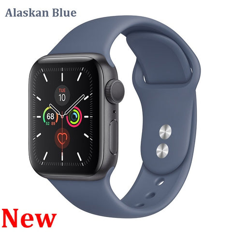 Strap For Apple Watch Band 44 mm 40mm Correa apple watch 5 4 iwatch band 42mm 38 mm bracelet Silicone Watchband Accessories 3 2