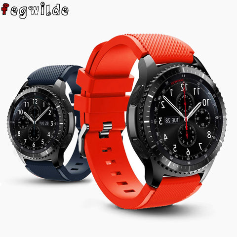 Strap For Samsung Gear S3 Frontier Galaxy watch 46mm 42mm Gear sport S2 20/22mm watch band silicone bracelet smart watchband S3