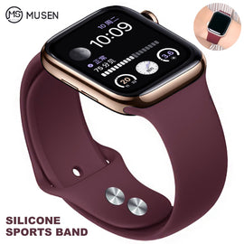 Soft Silicone Replacement Sport Band For 38mm Apple Watch Series1 2 3 4 5 42mm Wrist Bracelet Strap For iWatch Sports Edition