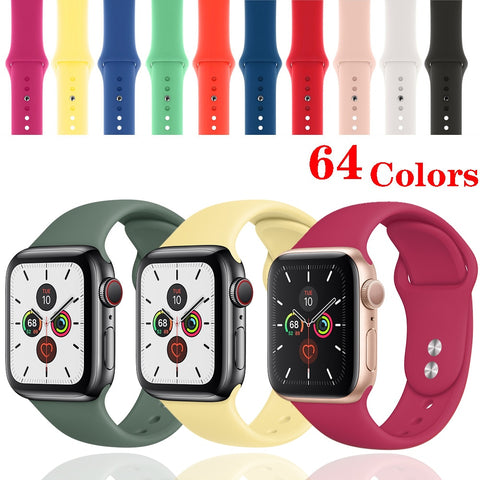 Strap For Apple Watch Band 44 mm 40mm Correa apple watch 5 4 iwatch band 42mm 38 mm bracelet Silicone Watchband Accessories 3 2