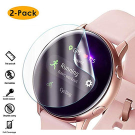 2pcs Ultra-thin Protective Film for Samsung Galaxy Watch Active 1 2 40mm 44m Active2 3D Round Edge Screen Protector Cover Band