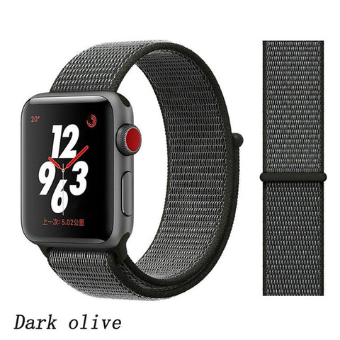 Strap For Apple Watch band apple watch 5 3 4 band 44mm/40mm Sport loop iwatch band 5 42mm 38mm correa pulseira nylon watchband