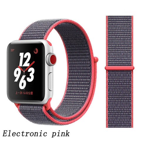 Strap For Apple Watch band apple watch 5 3 4 band 44mm/40mm Sport loop iwatch band 5 42mm 38mm correa pulseira nylon watchband