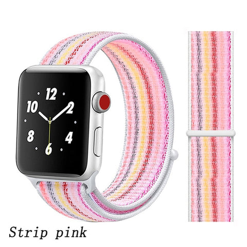 Strap For Apple Watch band apple watch 5 3 4 band 44mm/40mm Sport loop iwatch band 5 42mm 38mm correa pulseira nylon watchband