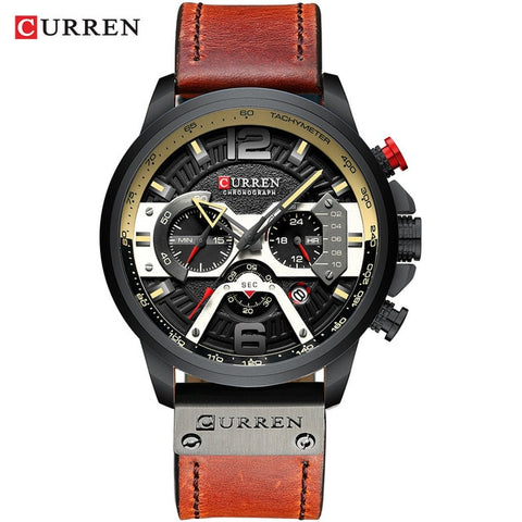 CURREN Mens Watches Top Brand Luxury Men Military Sport Wristwatch Leather Quartz Watch erkek saat Curren 8329 Relogio Masculino