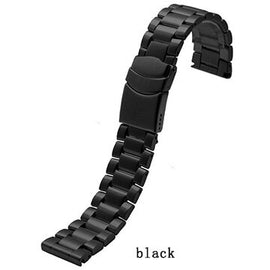 Shengmeirui solid stainless steel watch band FOR Luminox 3050 3051 3080 3150 8800 23MM silver black double safety buckle