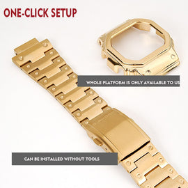 Watchband and bezel DW5600 GW5000 GW-M5610 metal strap bezel Stainless steel belt tools Case Frame