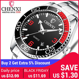 CHENXI Watch Men 2019 New Fashion Quartz Watches Men's Top Brand Luxury Business Wristwatches Male Chronograph Relogio Masculino