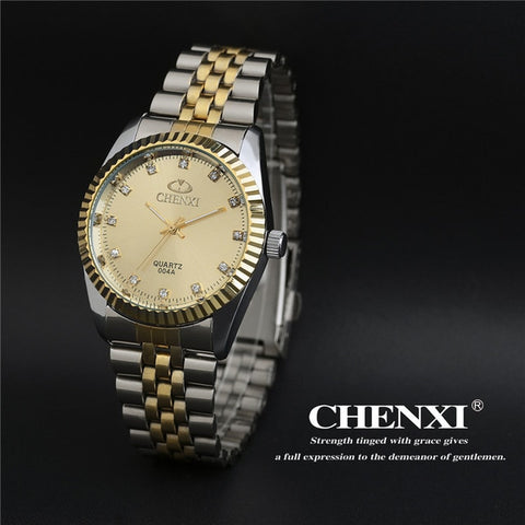 CHENXI Top Brand Lovers' Couples Quartz Men Watch Women Valentine Gift Clock Watches Ladies 30m Waterproof Wristwatches