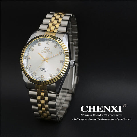 CHENXI Top Brand Lovers' Couples Quartz Men Watch Women Valentine Gift Clock Watches Ladies 30m Waterproof Wristwatches