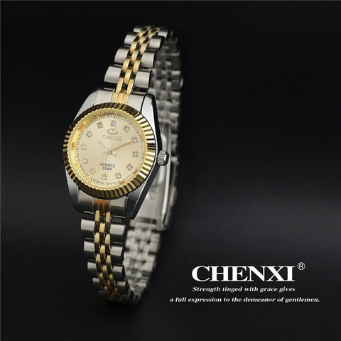 CHENXI Top Brand Lovers' Couples Quartz Men Watch Women Valentine Gift Clock Watches Ladies 30m Waterproof Wristwatches