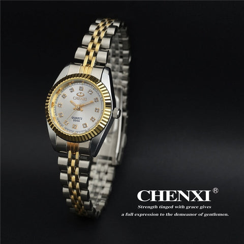 CHENXI Top Brand Lovers' Couples Quartz Men Watch Women Valentine Gift Clock Watches Ladies 30m Waterproof Wristwatches