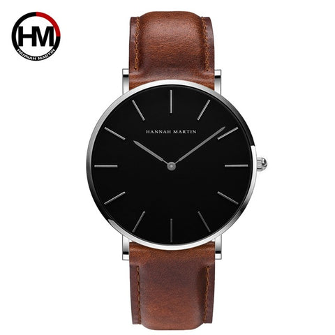 Japan Quartz Movt Men Simple Waterproof Fashion Brand Black Nylon Sport Casual Watches Men Women Unisex Wristwatch Dropshipping