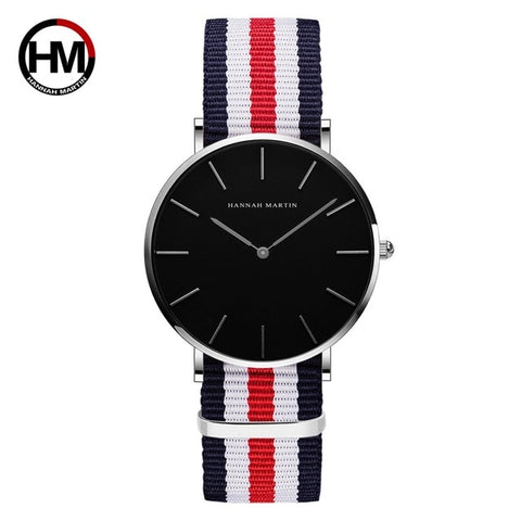 Japan Quartz Movt Men Simple Waterproof Fashion Brand Black Nylon Sport Casual Watches Men Women Unisex Wristwatch Dropshipping