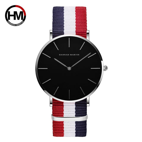 Japan Quartz Movt Men Simple Waterproof Fashion Brand Black Nylon Sport Casual Watches Men Women Unisex Wristwatch Dropshipping