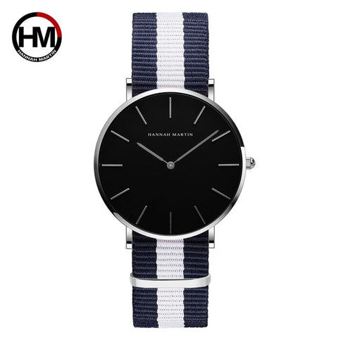 Japan Quartz Movt Men Simple Waterproof Fashion Brand Black Nylon Sport Casual Watches Men Women Unisex Wristwatch Dropshipping