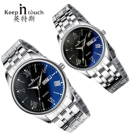 KEEP In Touch Couples Watch For Lovers Business Luxury Men and Women Wristwatches Quartz Waterpoof Calerdar Wedding Gifts