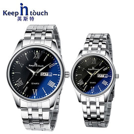 KEEP In Touch Couples Watch For Lovers Business Luxury Men and Women Wristwatches Quartz Waterpoof Calerdar Wedding Gifts