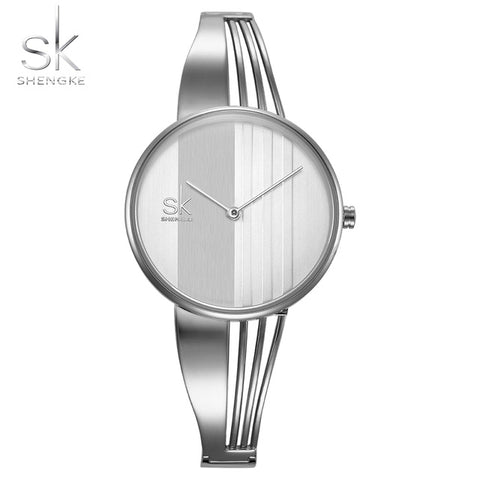 Shengke Fashion Gold-plated Women Watches Charm Ladies Wristwatch Bracelet Quartz Watch Women Montre Femme Relogio Feminino