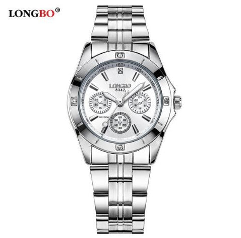 LONGBO Brand Sports Military Unique Design Couple Stainless Steel Band Quartz Watches Men Male Leisure Watch Relogio Masculino