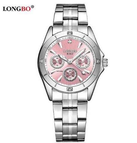 LONGBO Brand Sports Military Unique Design Couple Stainless Steel Band Quartz Watches Men Male Leisure Watch Relogio Masculino