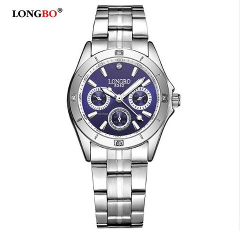 LONGBO Brand Sports Military Unique Design Couple Stainless Steel Band Quartz Watches Men Male Leisure Watch Relogio Masculino