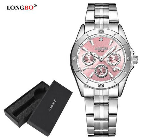 LONGBO Brand Sports Military Unique Design Couple Stainless Steel Band Quartz Watches Men Male Leisure Watch Relogio Masculino