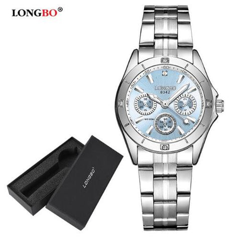 LONGBO Brand Sports Military Unique Design Couple Stainless Steel Band Quartz Watches Men Male Leisure Watch Relogio Masculino