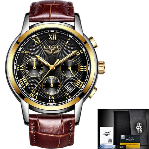 men's watches Fashion Brand LIGE Multifunction Chronograph Quartz Watch Military Sport watch men Male Clock Relogio Masculino