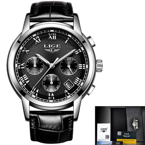 men's watches Fashion Brand LIGE Multifunction Chronograph Quartz Watch Military Sport watch men Male Clock Relogio Masculino