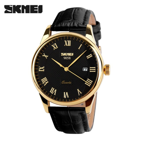 2018 New Brand Quartz Watch lovers Watches Women Men Dress Watches Leather Dress Wristwatches Fashion Casual Watches Gold 1/pcs